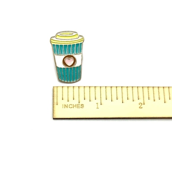 Latte Love Enamel Pin Brooch - Picture 4 of 8